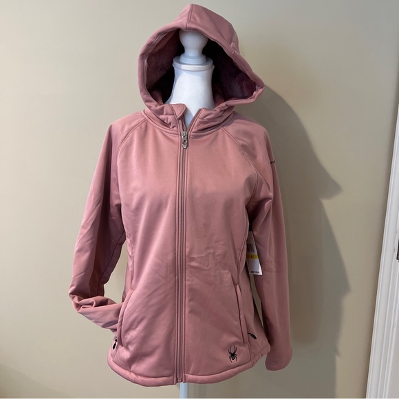 Spyder Jacket Pink Full-zip hooded spfgm215-662 M MED Fur Lined NWT $169 woman’s - Picture 9 of 12